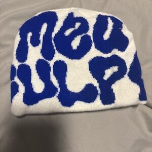 Kids Blue and White Beanie